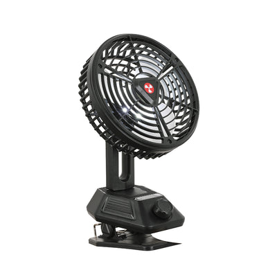 Portable Camping Light Fan Solar Camping Fan with Tripod Connection Port Function